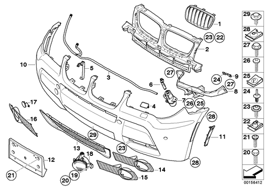 Genuine BMW 51113436392 E83 TriCover, Bumper, Primed, Front (Inc. X3) | ML Performance UK UK Car Parts
