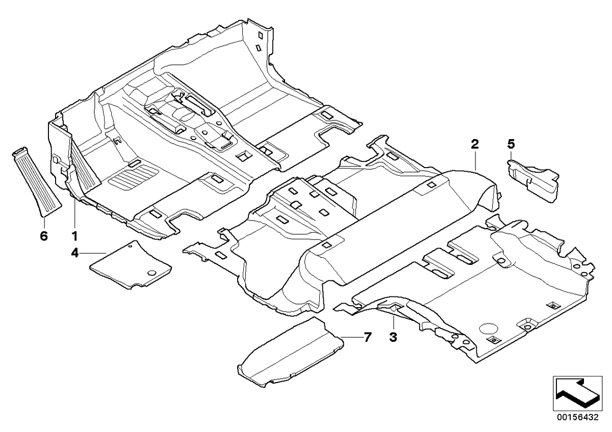 Genuine BMW 51476979744 E71 F16 Foam Insert, Right (Inc. X6)