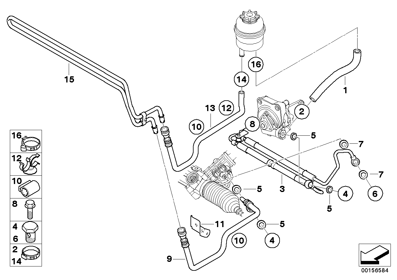Genuine BMW 32417837016 E85 E86 Bracket, Power Steering Line (Inc. Z4 M3.2)