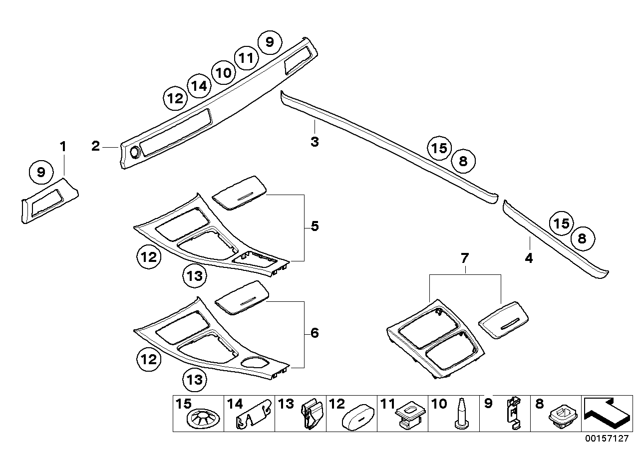 Genuine BMW 51166951578 E92 Interior Trim Strips, Alu, Brushed, Fine (Inc. 325d, M3 & 320xd)