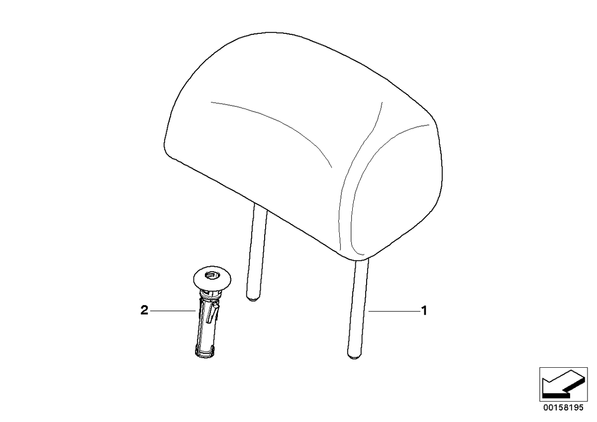 Genuine BMW 52207171135 E70 Headrest Leather BEIGE (Inc. X5)