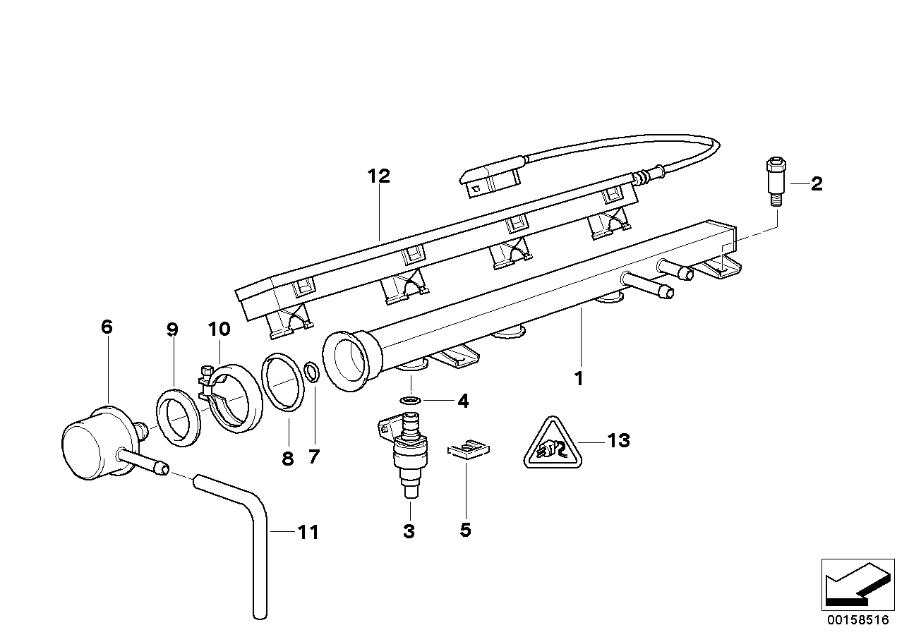 Genuine BMW 13641739242 E36 Injection Valve LUCAS (Inc. 318ti, 318i & 318is)