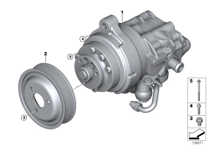 Genuine BMW 32416787355 E70 Tandem Pump (Inc. X5 4.8i)