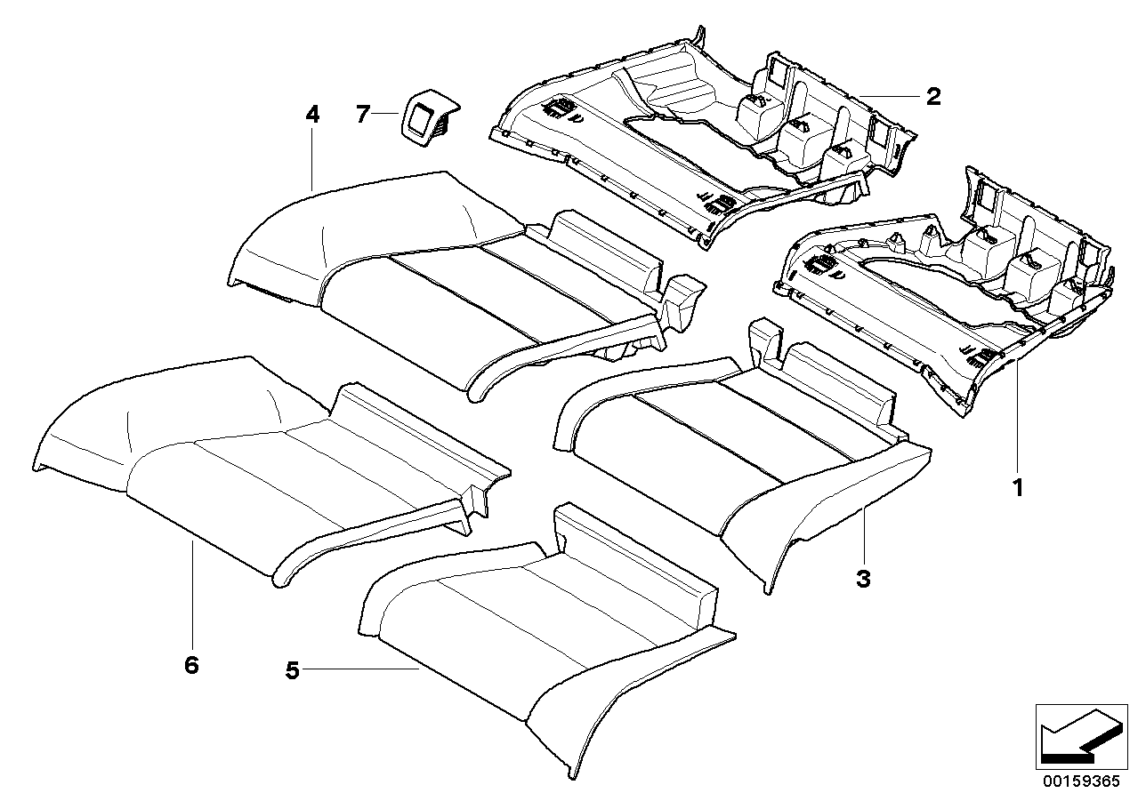 Genuine BMW 52209113029 E93 Seat Upholstery, Left (Inc. M3, 335is & 323i)