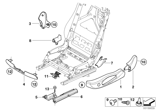 Genuine BMW 52109116572 E93 E64 Cover, Fitting Exterior Right CREAMBEIGE (Inc. 325d, 318i & 335i)