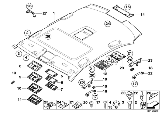 Genuine BMW 51167120504 E60 E61 Cover HImmELGRAU (Inc. 535d, 540i & M5)