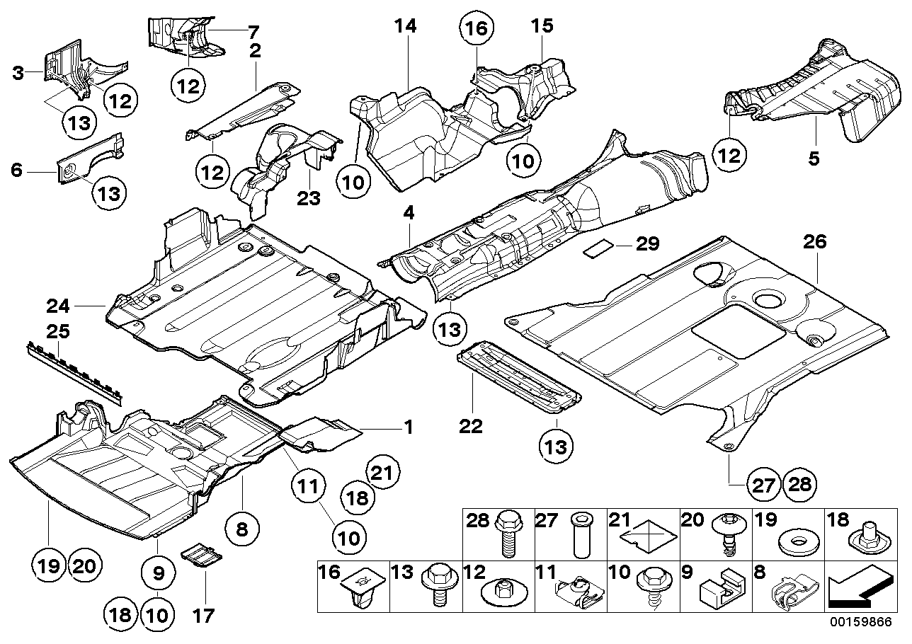 Genuine BMW 51488193807 E46 Tunnel Heat Insulator (Inc. 318Ci, 330i & 323Ci)