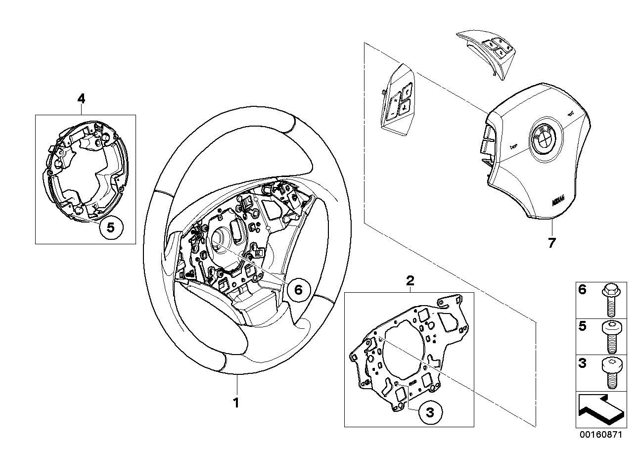 Genuine BMW 32346776930 E60 E61 Airbag Module, Driver's Side (Inc. 535i, 525d & 535xi)