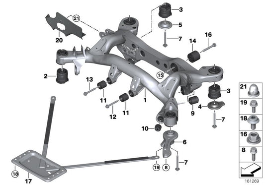 Genuine BMW 33316792474 E84 Rear Axle Carrier (Inc. X1)