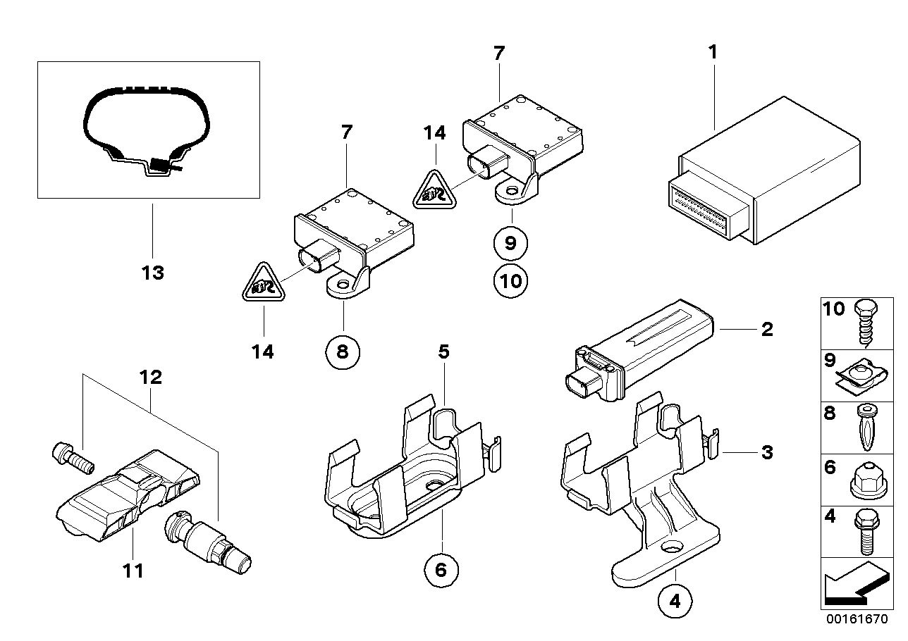 Genuine BMW 36206778392 E92 Holder, Reception Antenna Rdc (Inc. 335i, 328xi & 328i)