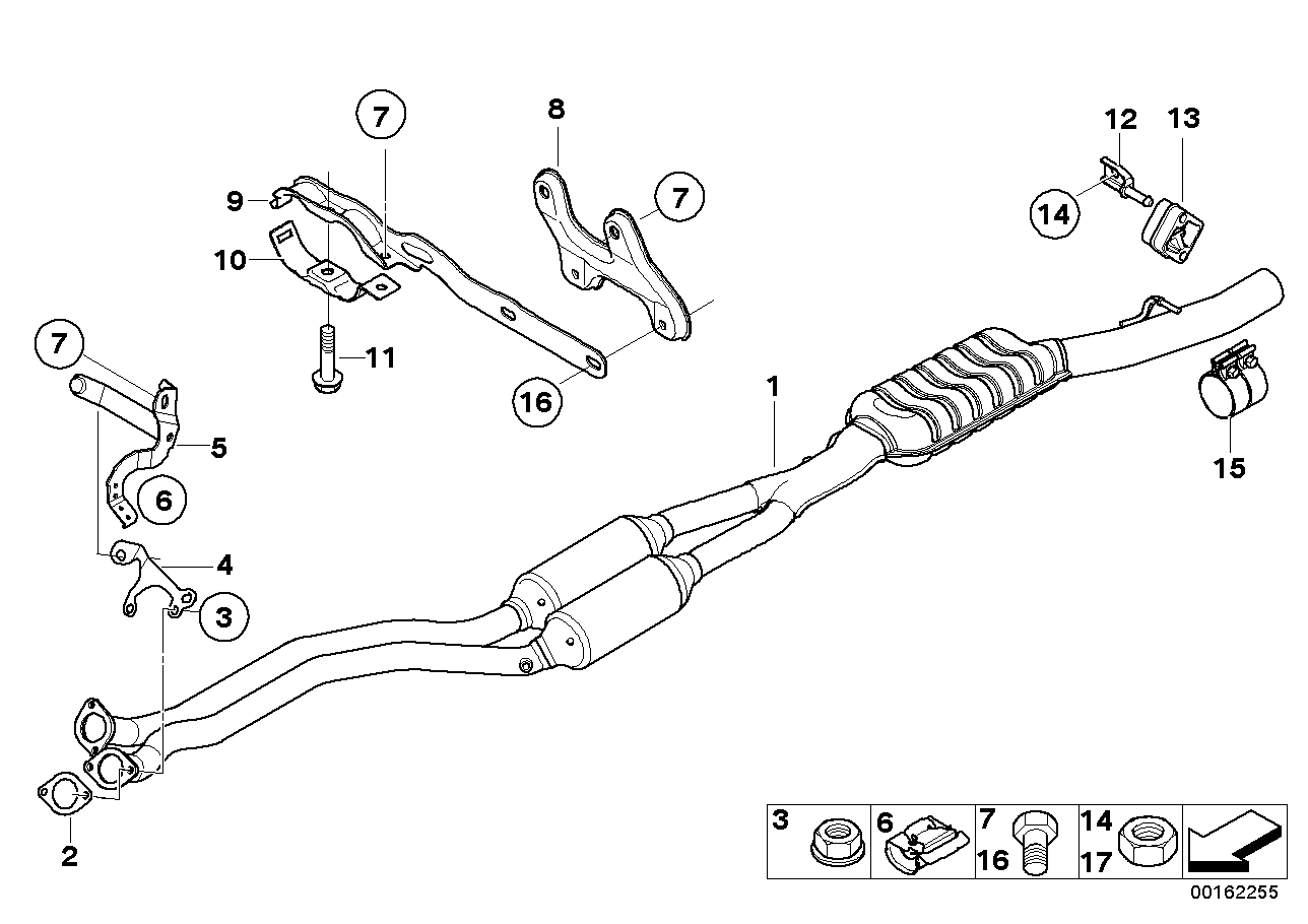Genuine BMW 18207562125 E60 E64 Bracket (Inc. 530xi, 740i & X6 35iX)