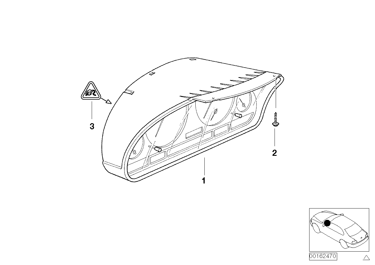 Genuine BMW 62108036650 E46 Instruments Combination Uncoded MPH (Inc. 330Ci)