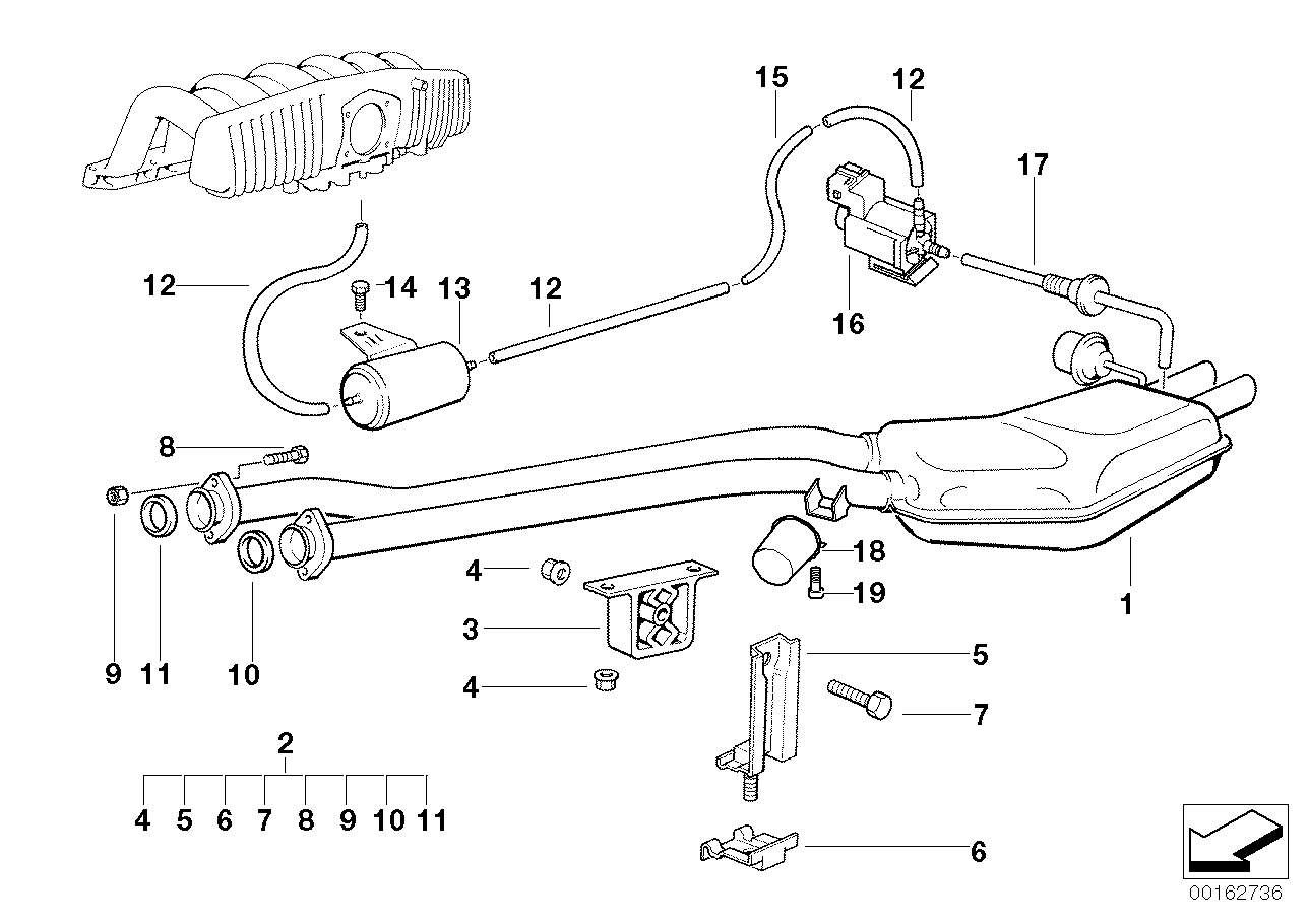 Genuine BMW 18101436323 E36 Hose With Anti-Scuffing L=250mm (Inc. 328i, 320i & 323ti)