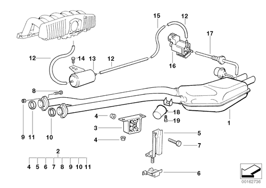 Genuine BMW 18101436323 E36 Hose With Anti-Scuffing L=250mm (Inc. 328i, 320i & 323ti)