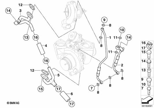 Genuine BMW 07119906126 Hex Bolt M6X14 | ML Performance UK Car Parts