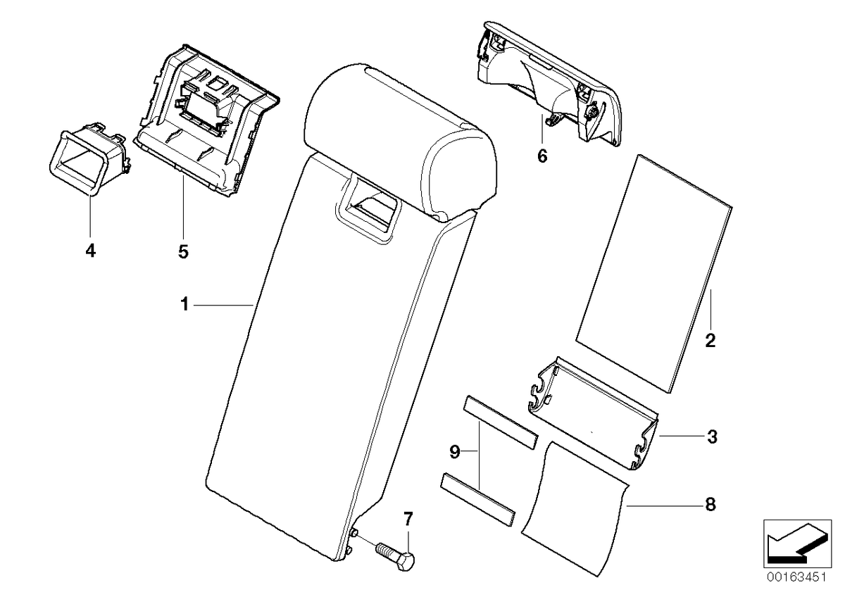 Genuine BMW 52203422264 E83 Multi-Purpose Armrest SANDBEIGE (Inc. X3)