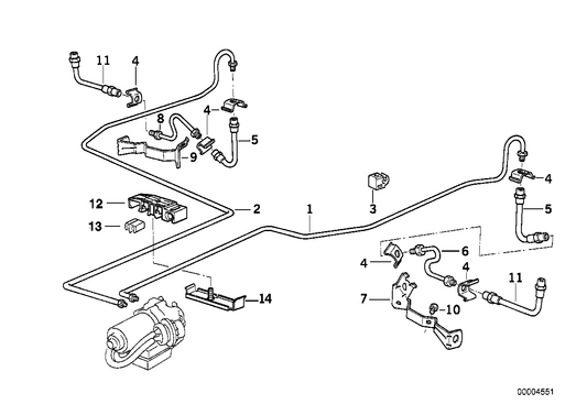 Genuine BMW 34326752207 E36 E36 Pipe M10/M12-3363mm (Inc. Z3 3.0i, 318i & 320i)
