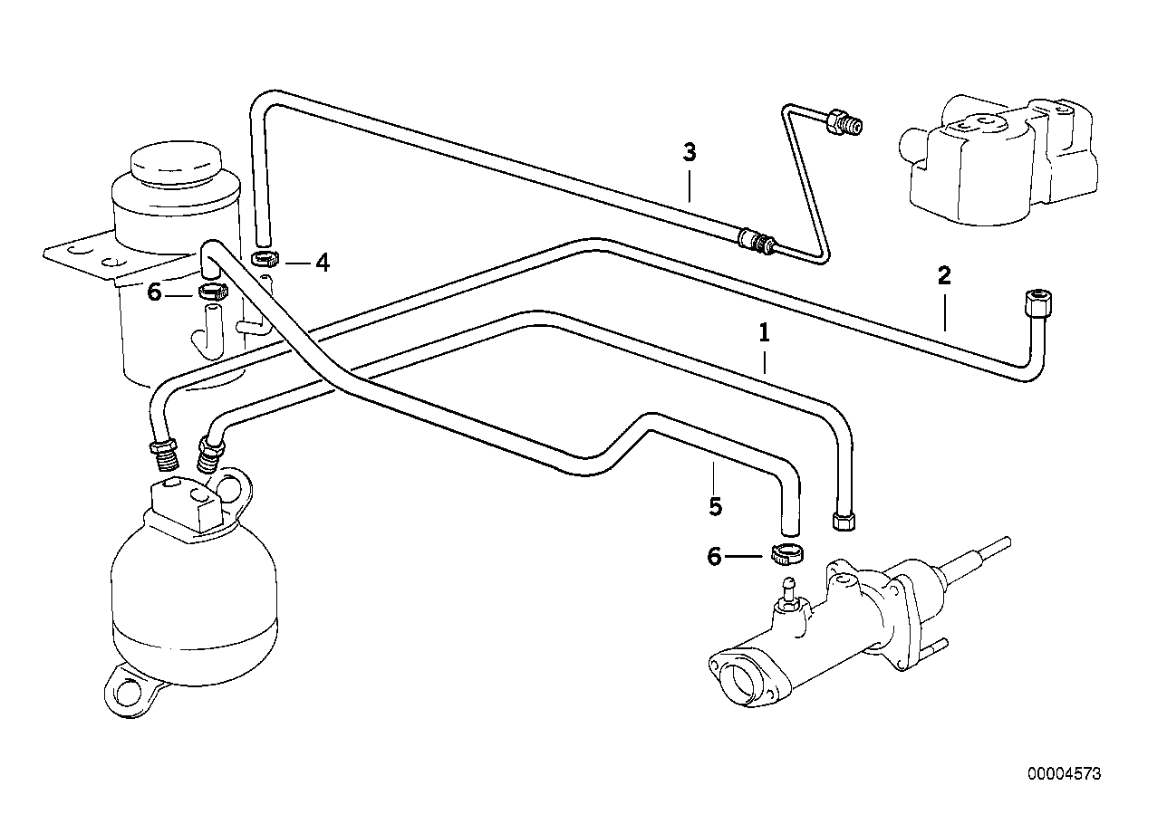 Genuine BMW 34331163944 E31 Pipeline With Pressure Hose (Inc. 840i, 850Ci & 840Ci)