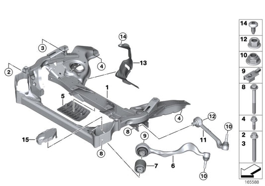 Genuine BMW 31102283578 Wishbone, Right | ML Performance UK Car Parts
