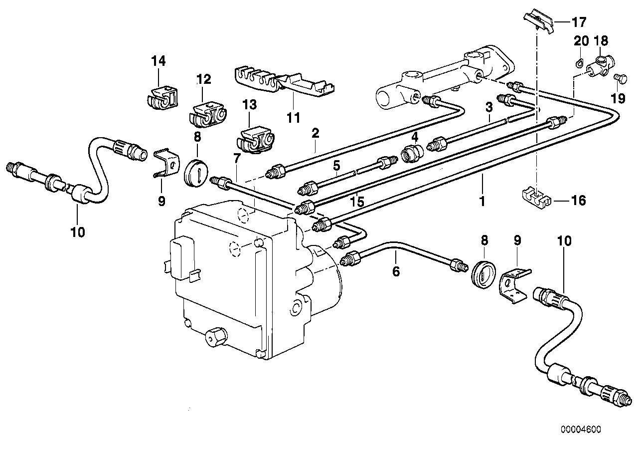 Genuine BMW 34326755522 E34 E36 Pipe M10/M12-3400mm (Inc. Z3 M, 520i & 518g)