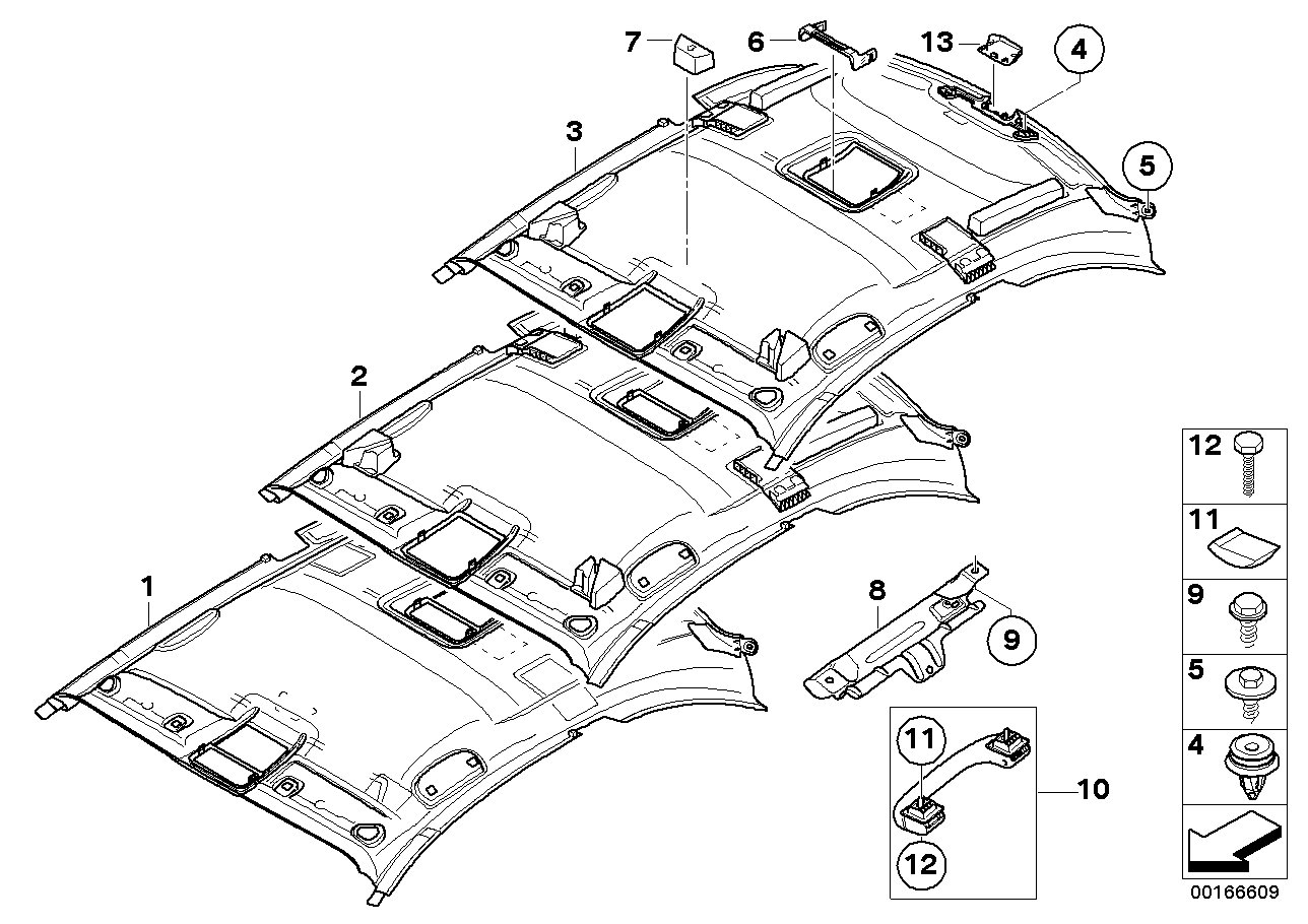 Genuine BMW 51448045114 E82 Headlining ANTHRAZIT (Inc. 118d, 120d & 135i)
