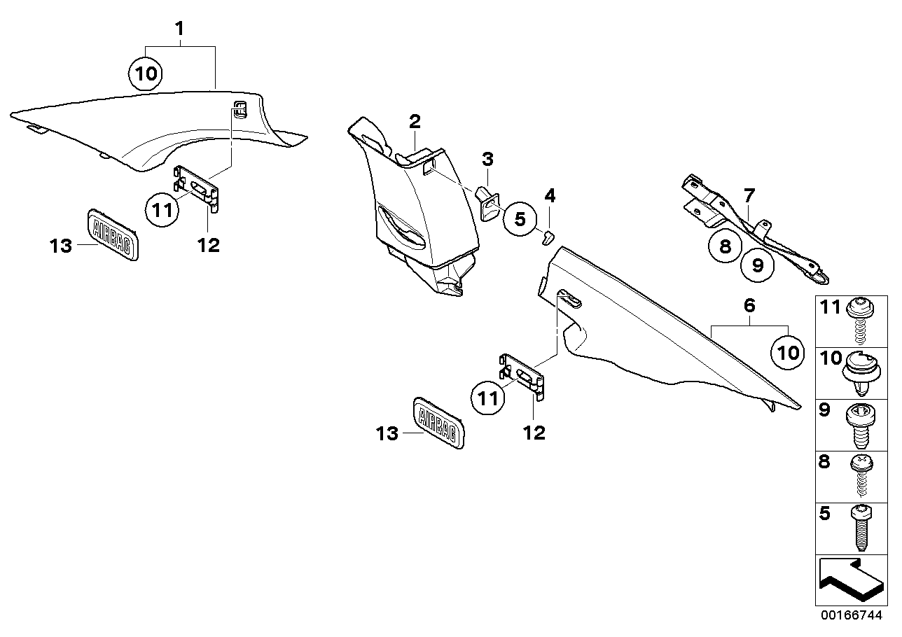 Genuine BMW 51432996817 E82 Cap For Clothes Hook ALASKAGRAU (Inc. 128i, 120d & 120i)