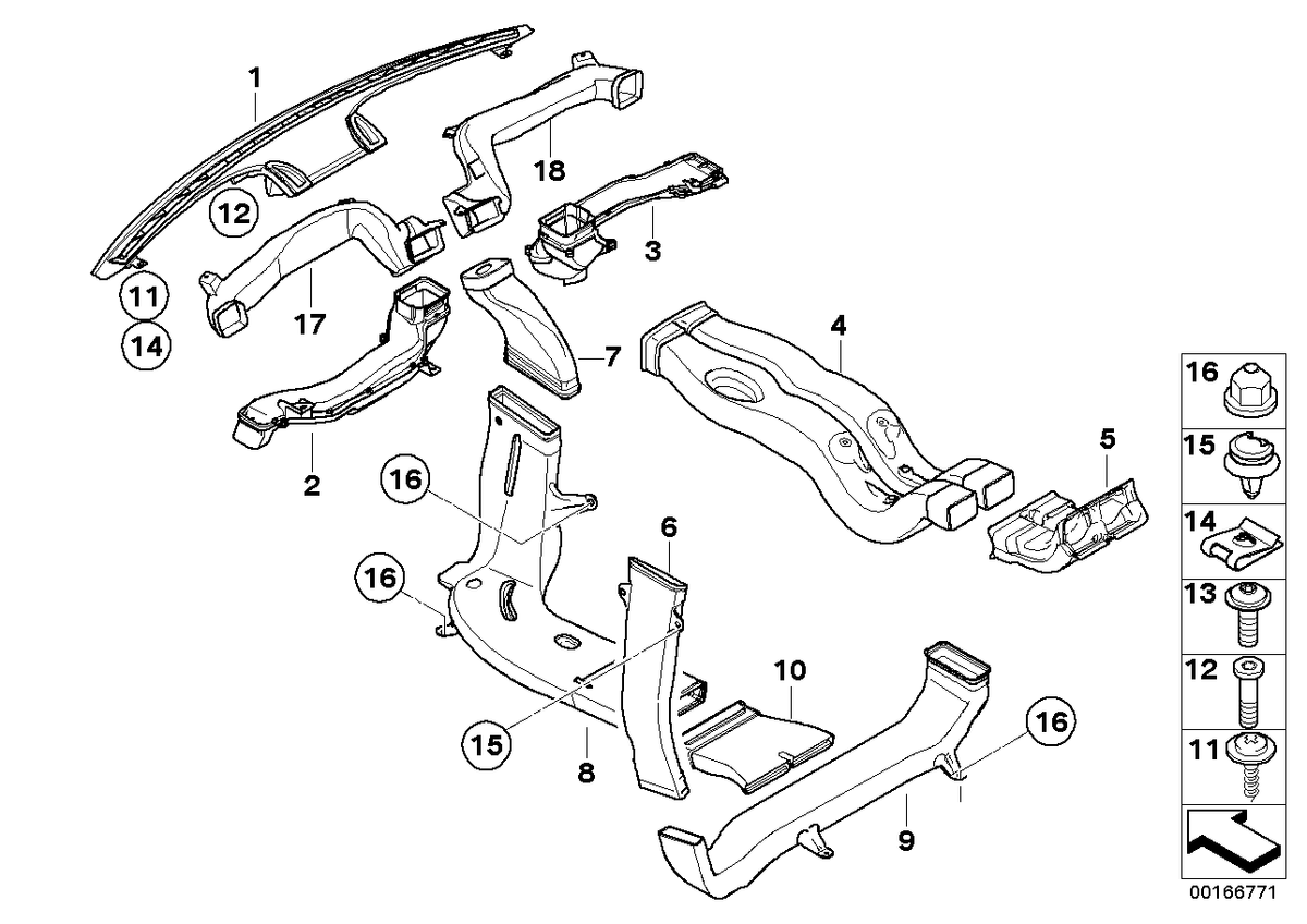 Genuine BMW 51456982419 E71 E70 Cold Air Duct Left (Inc. X5)