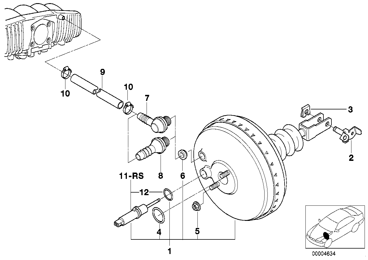 Genuine BMW 34331182594 E36 Repair Kit Way Sensor (Inc. 325tds, 325is & 323i)