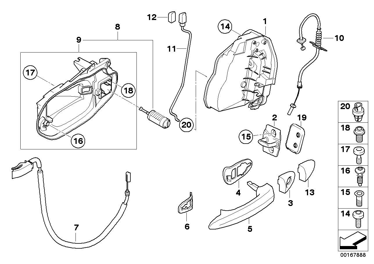 Genuine BMW 51213411277 E83 Handle Bracket, Left Prime-Coated (Inc. X3)