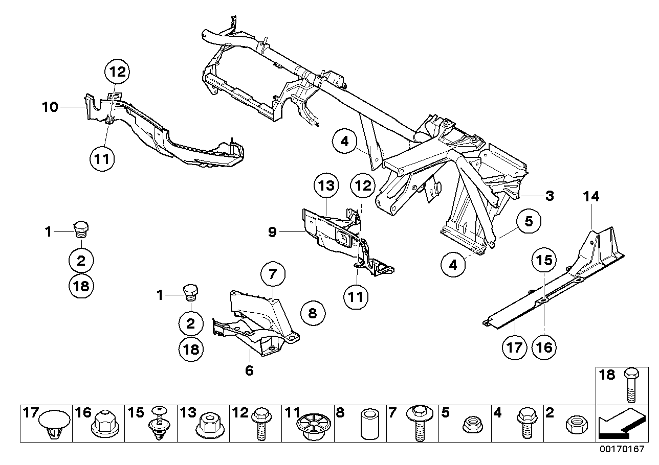 Genuine BMW 51718402140 E53 Cable Covering F Front Right Side Member (Inc. X5)