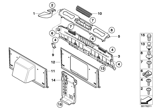 Genuine BMW 07149178835 E88 Fillister Head Screw With Collar ISA M5X18 (Inc. 220d, 218d & M235i)