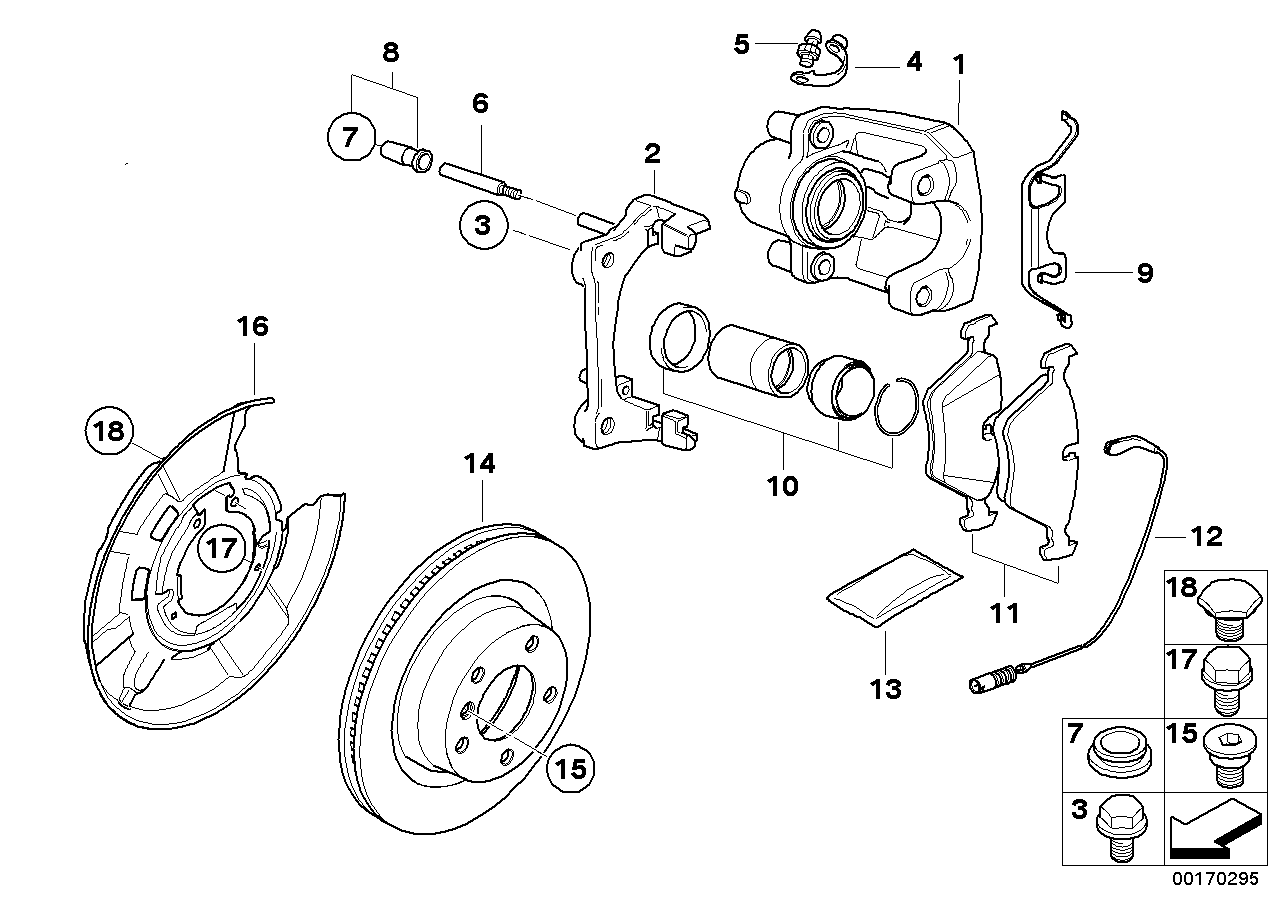 Genuine BMW 34211157046 E81 E92 Clip (Inc. 535i, 323ti & 750iLS)