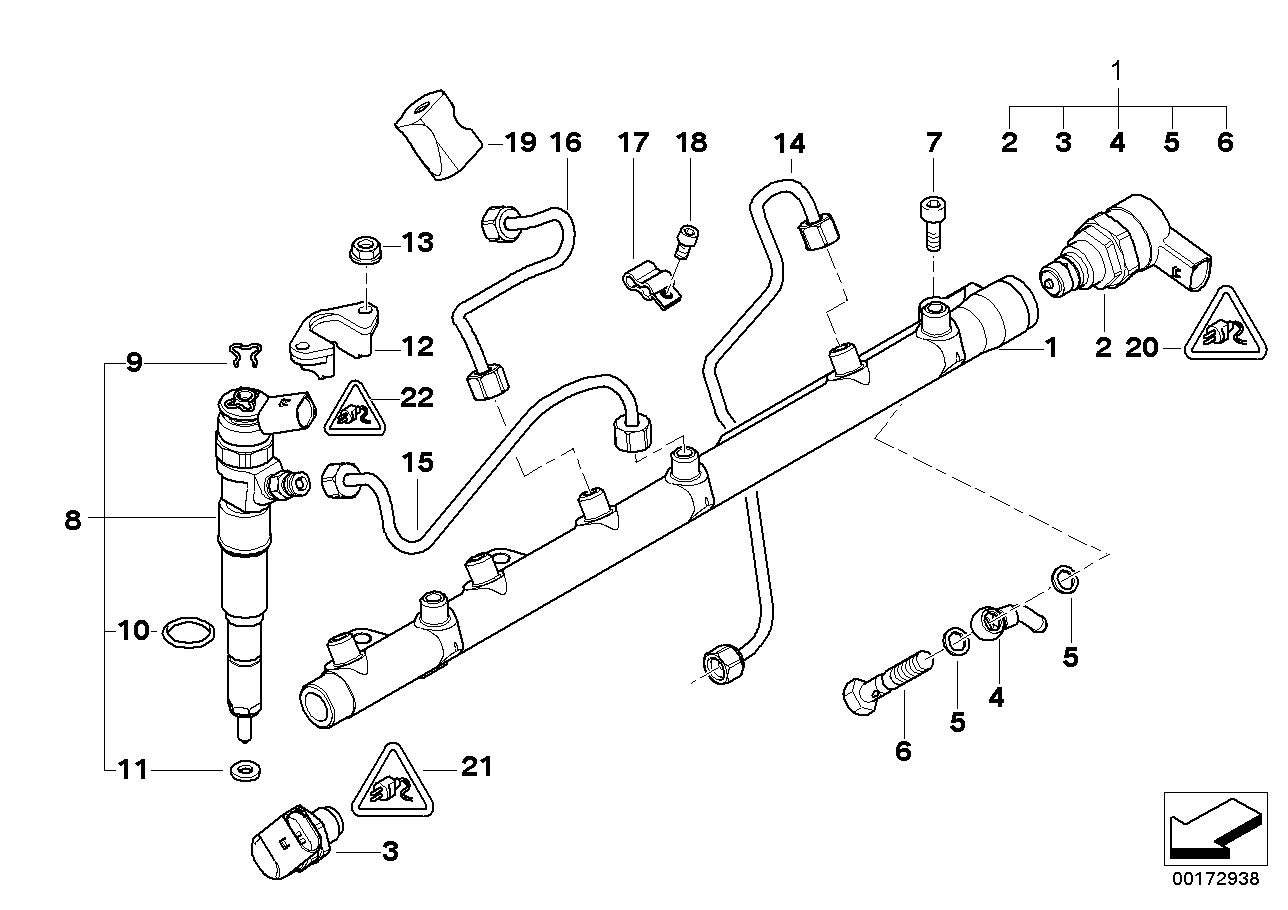 Genuine BMW 13537805736 E93 E46 E91 Connector (Inc. X3 3.0d, 330xd & 525xd)