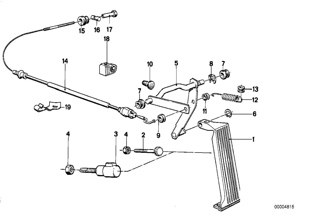 Genuine BMW 35411152372 E24 E28 E30 Pin (Inc. 528e, M5 & 320i)