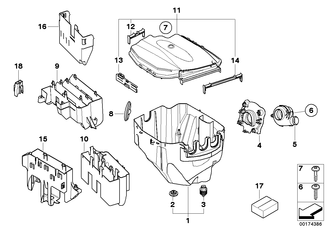 Genuine BMW 12907544577 E82 E93 E90 Cover Electronic-Box (Inc. X1 20d ed, 320d ed & 320i)