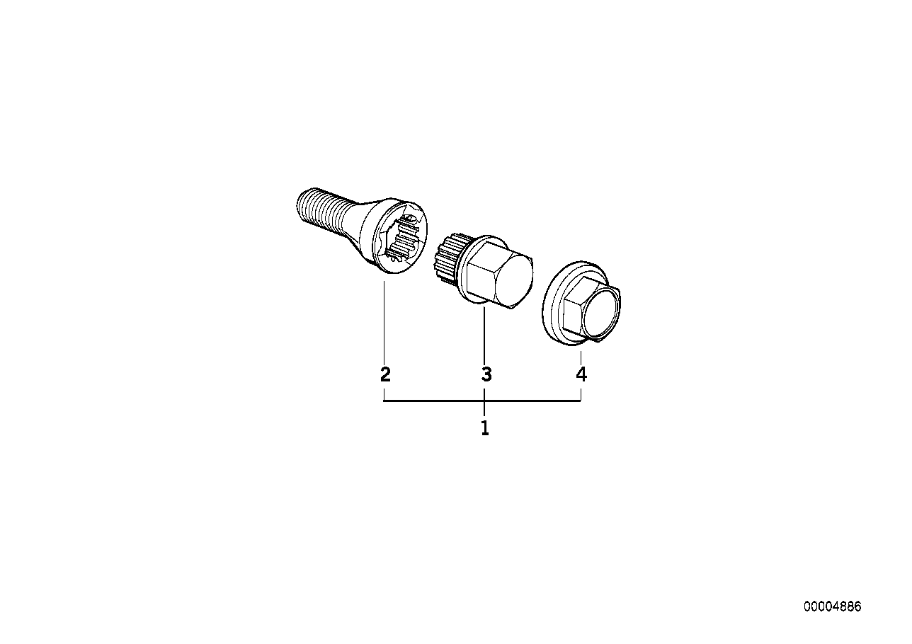 Genuine BMW 36131181262 E60 E31 Wheel Bolt With Code CODE 12 (Inc. 740d, 316i 1.6 & 330d)