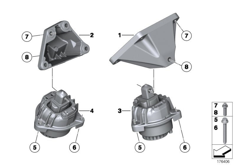 Genuine BMW 22117935141 Engine Mount, Left