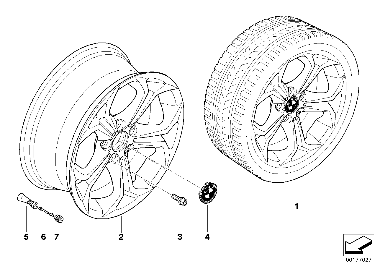 Genuine BMW 36103451880 E83 Light Alloy Rim 8JX18 ET:46 (Inc. X3)
