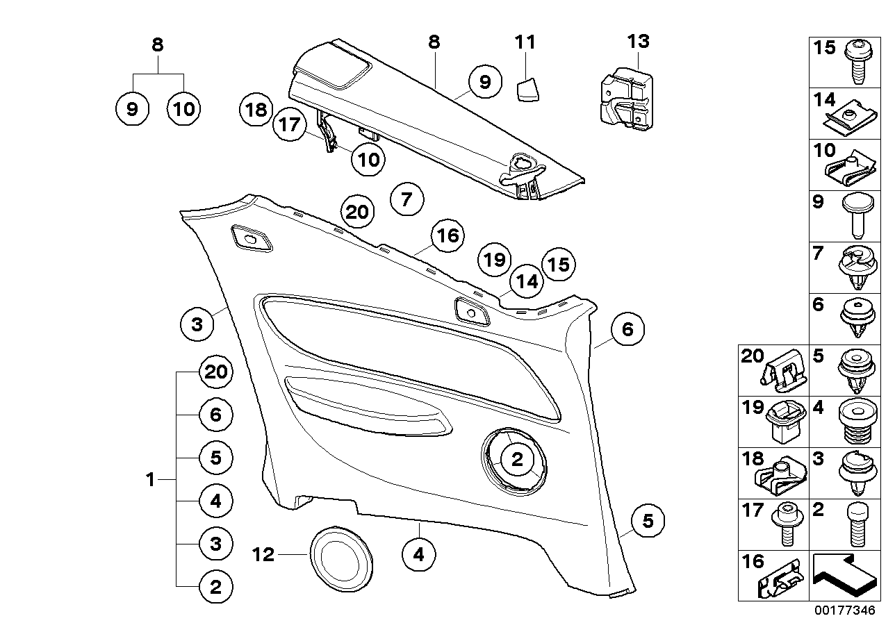 Genuine BMW 51437234270 E88 Lateral Trim Panel Leather Rear Right KORALLROT (Inc. 123d, 120d & 125i)