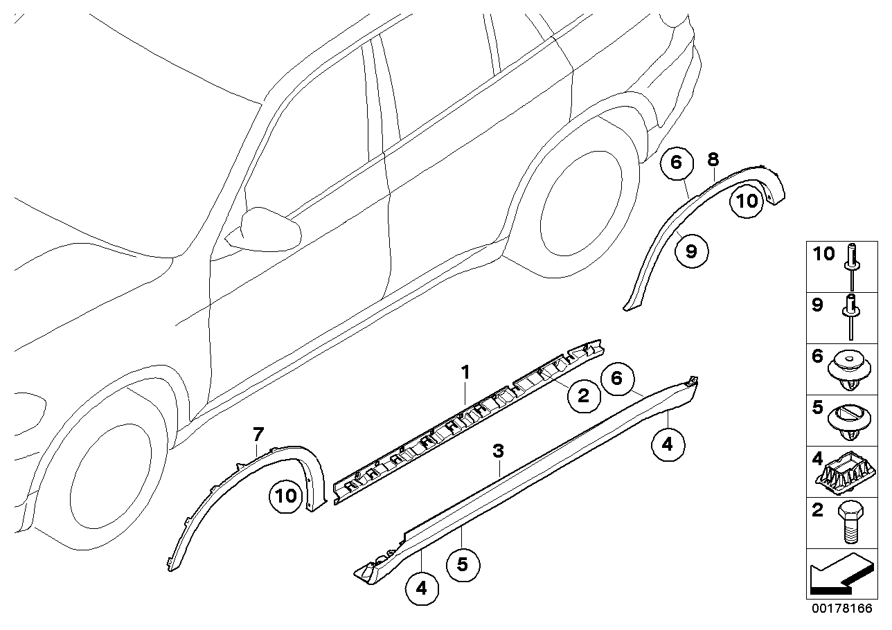 Genuine BMW 51777163559 E70 Cover, Wheel Arch, Rear Left 20" (Inc. X5)
