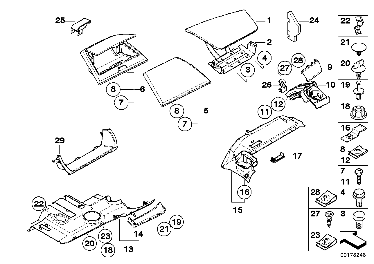 Genuine BMW 51453413299 E83 Passenger's Footwell Trim Panel BASALTGRAU (Inc. X3)
