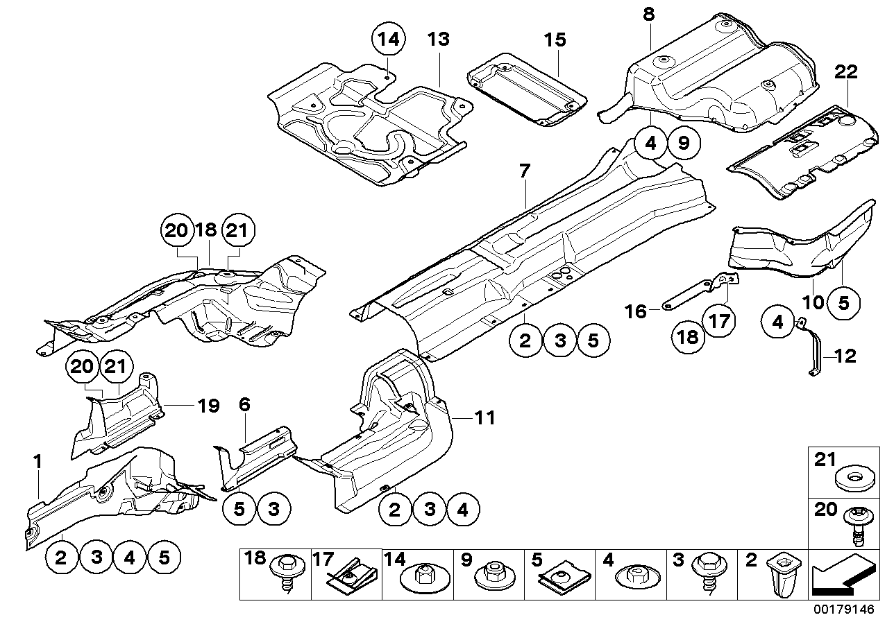 Genuine BMW 51487896463 E60 Heat Insulation, Rear Silencer, Left (Inc. M5)