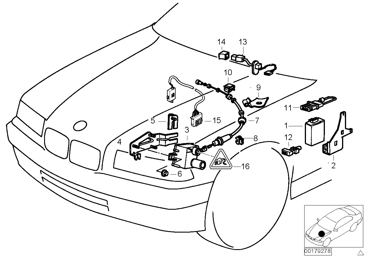 Genuine BMW 65711384767 E34 Actuator Supporting Plate (Inc. 525ix, 525i & 520i)