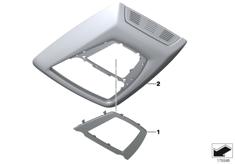 Genuine BMW 61319224355 F25 F26 TriCover, Switch Module, Headliner SAVANNABEIGE (Inc. X3)