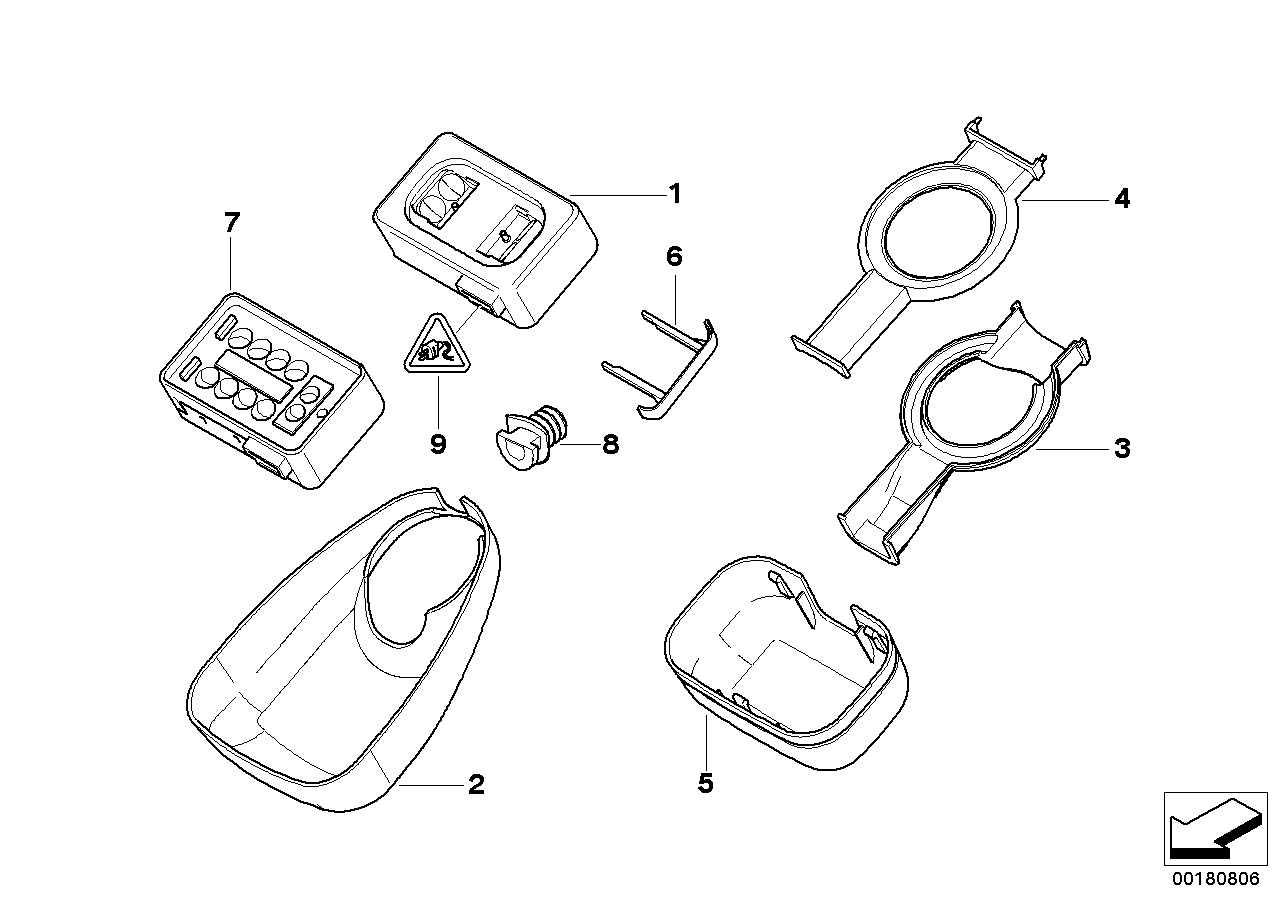 Genuine BMW 61358371931 E39 Bottom Part Of Cable Guide (Inc. 540i, 540iP & 530d)