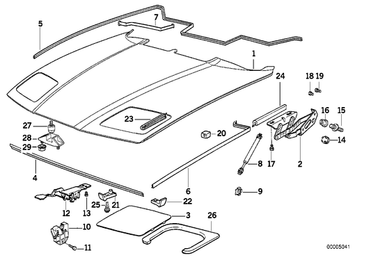 Genuine BMW 51231970582 E31 Catch Bracket Right (Inc. 850CSi, 840i & 840Ci)