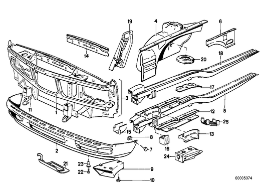 Genuine BMW 41111900671 E28 Bracket Left (Inc. 528e, 533i & 535i)