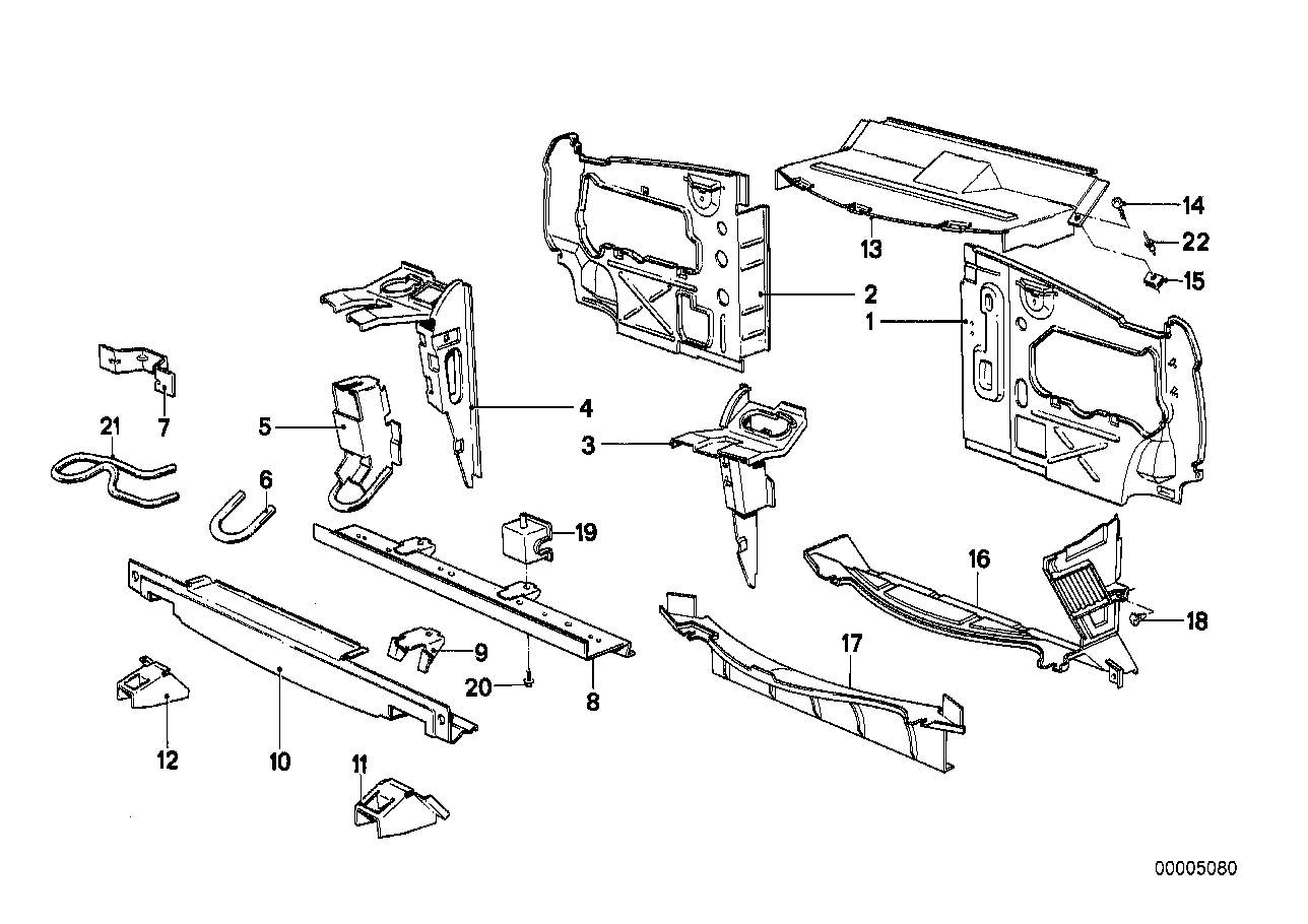 Genuine BMW 41111900694 E28 Bracket Lower Right (Inc. 524td, 520i & 528i)