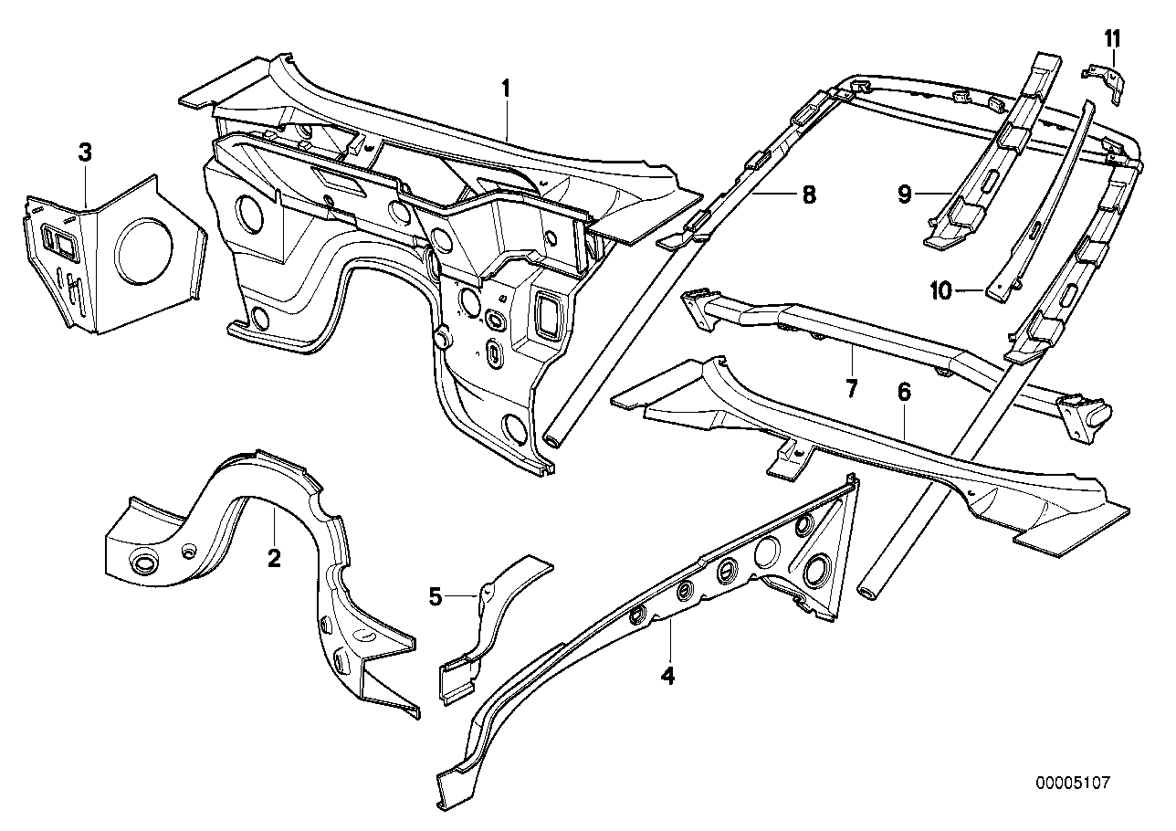 Genuine BMW 41142291811 Covering Plate Left (Inc. Z1)