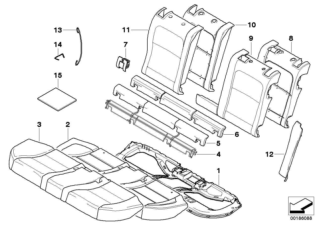 Genuine BMW 52207022213 E61 Cover Isofix BEIGE (Inc. 530xd, 530i & 530xi)